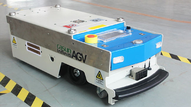 One Way Automated Guided Vehicle Hospital , Smart Cart AGV With Magnetic Drive Sensor