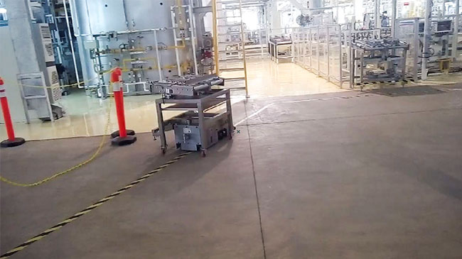 One Way Automated Guided Vehicle Hospital , Smart Cart AGV With Magnetic Drive Sensor