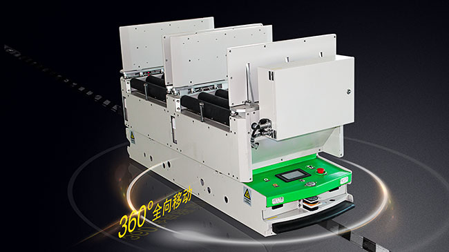 Customized Dimension Omni Directional Roller Conveyor AGV Vehicle Mobile Rail Guidance