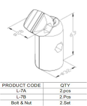 Useful Aluminum Pipe Connectors , Metal Tube Connectors With 2 Sets Bolt & Nut