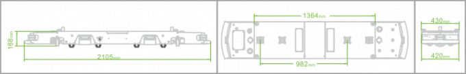 Easily Lurk Type Bi Directional Tunnel AGV Guided Vehicle Rail Guidance For Hospital