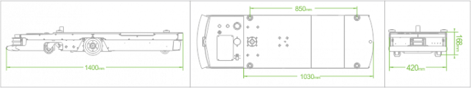 Material Handling Automated Guided Vehicle One Way Track Guidance Tunnel Type for Beverage Industry