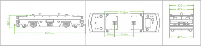 WIFI Communication Bi Directional Tunnel AGV Vehicle With ±10mm Guiding Accuracy