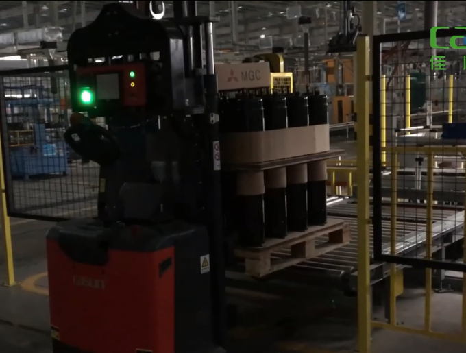 45m/Min Laser Guided AGV , Autonomous Material Handling Forklift With Lithium Battery