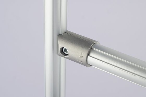 External Grab Connection Round Aluminum Tube Connectors With Surface Treatment