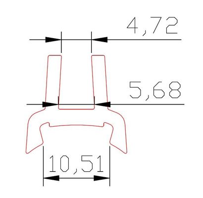 Glass Thickness 5mm Industrial Pipe Fittings PVC Glass Holder Rail