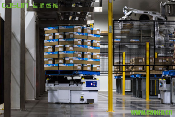 Flexibly Move Omni Directional Tunnel Lifting AGV Magnetic Tape Guiding For Food Industry