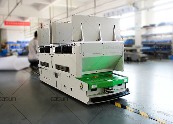 Roller Docking Omni Directional Tunnel AGV Robot Mobile Rail Guidance For Cargo Movement