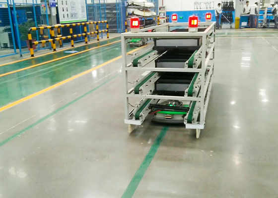 Ultra Low Type Bi Directional Tunnel AGV Smart Cart Two Way Rail For Cold Sorting Center