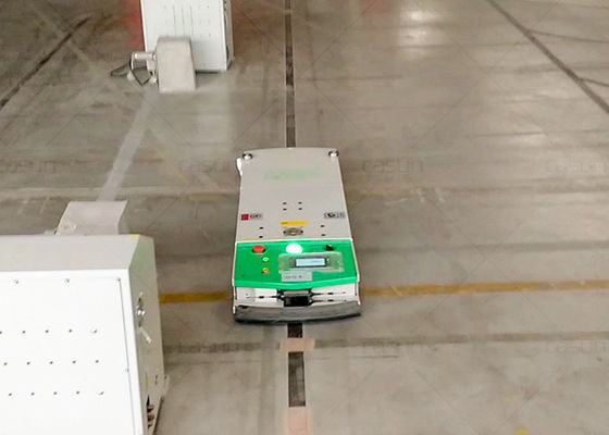 Material Handling Automated Guided Vehicle One Way Track Guidance Tunnel Type for Beverage Industry