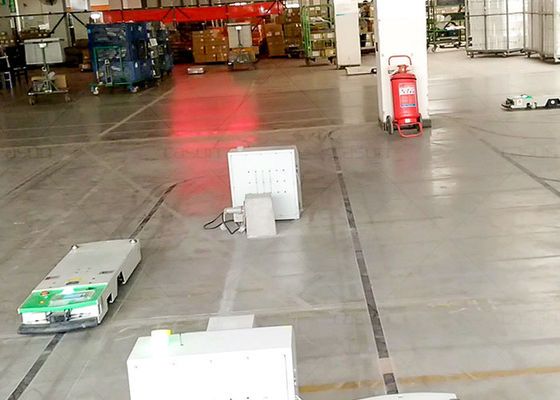 Driverless Robots AGV Transfer Cart One Way Rail Guidance Tunnel Tractor for Plastic Industry