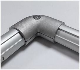 L type Aluminium connector external connected to Aluminum Tube