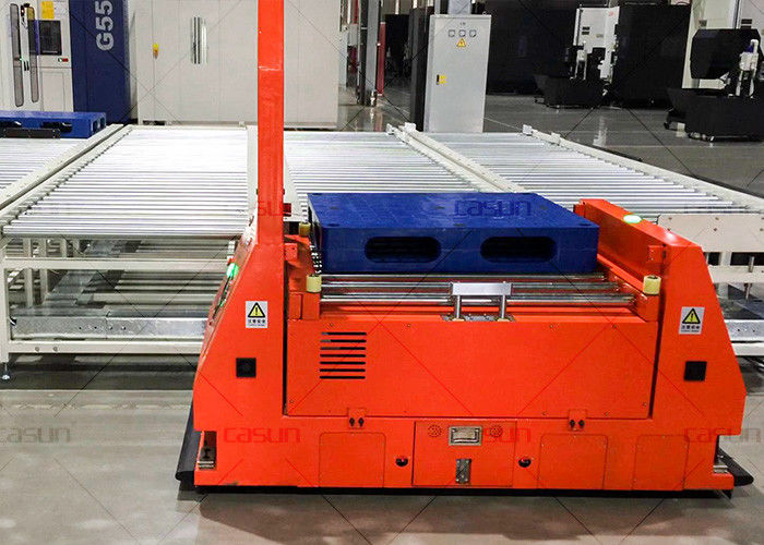 Customized Heavy Load Laser Guided Roller Conveyor AGV Vehicle With Roller Platform